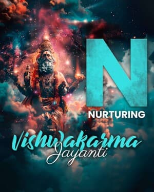 Vishwakarma Jayanti - Exclusive Alphabet Facebook Poster