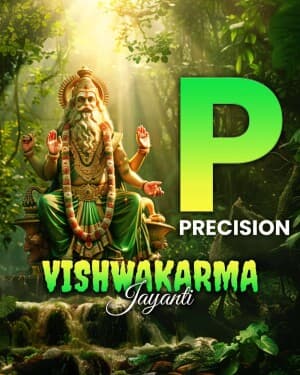 Vishwakarma Jayanti - Exclusive Alphabet poster Maker