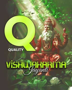 Vishwakarma Jayanti - Exclusive Alphabet event advertisement