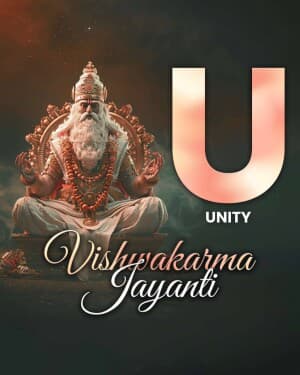 Vishwakarma Jayanti - Exclusive Alphabet image