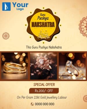 Guru Pushya Nakshatra Offers flyer