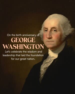 George Washington's Birthday graphic