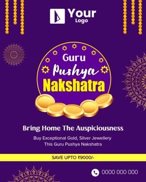 Guru Pushya Nakshatra Offers custom template