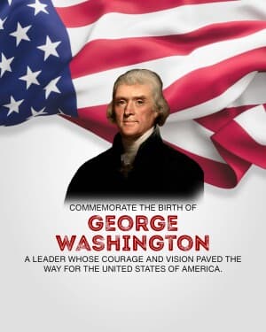 George Washington's Birthday flyer