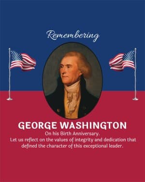 George Washington's Birthday poster