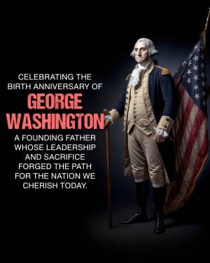 George Washington's Birthday event poster