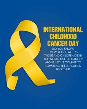 International Childhood Cancer Day event poster