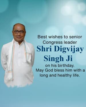 Digvijay Singh Birthday banner