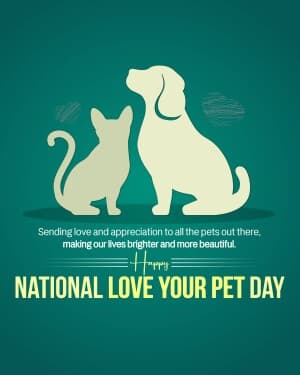 National Love Your Pet Day graphic