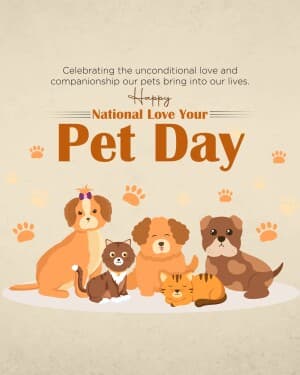 National Love Your Pet Day poster