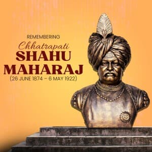 Shahu Maharaj Jayanti marketing poster