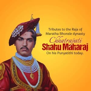 Shahu Maharaj Jayanti marketing flyer