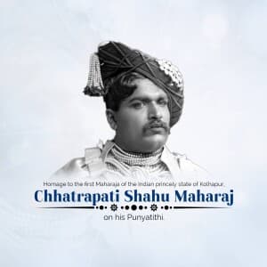 Shahu Maharaj Jayanti creative image