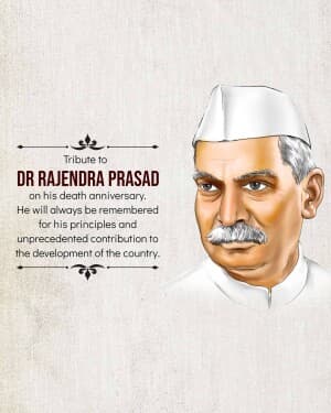 Dr. Rajendra Prasad Punyatithi event poster