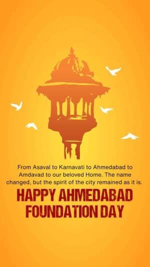 Ahmedabad Foundation Day insta story flyer