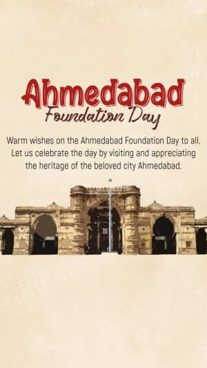 Ahmedabad Foundation Day insta story graphic