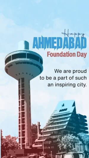 Ahmedabad Foundation Day insta story event advertisement