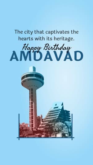 Ahmedabad Foundation Day insta story poster
