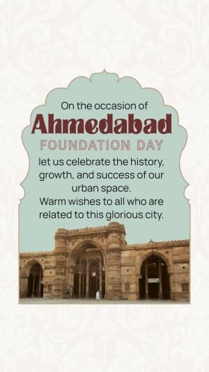 Ahmedabad Foundation Day insta story poster Maker