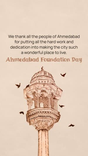 Ahmedabad Foundation Day insta story Instagram Post