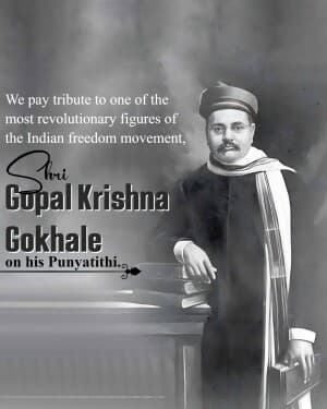 Gopal Krishna Gokhale Punyatithi event poster