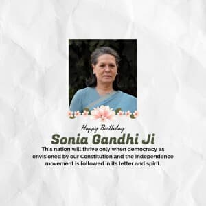 Sonia Gandhi  Birthday post