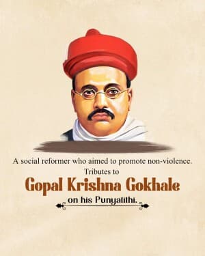 Gopal Krishna Gokhale Punyatithi poster