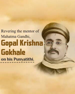 Gopal Krishna Gokhale Punyatithi banner