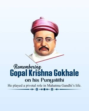 Gopal Krishna Gokhale Punyatithi post