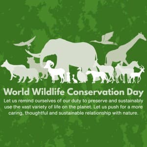Wildlife Conservation Day event poster