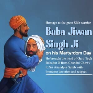 Baba Jiwan Singh Martyrdom Day event poster