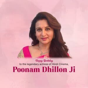 Poonam Dhillon Birthday poster