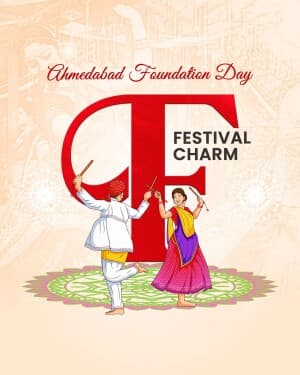 Exclusive Alphabet - Ahmedabad Foundation Day advertisement banner