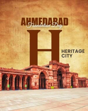 Exclusive Alphabet - Ahmedabad Foundation Day greeting image