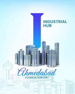 Exclusive Alphabet - Ahmedabad Foundation Day marketing poster