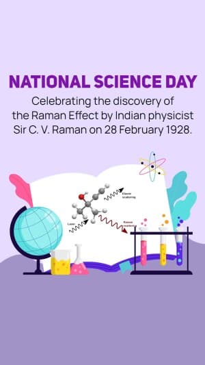 National Science Day insta story graphic