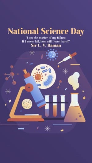 National Science Day insta story banner
