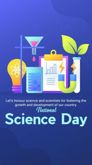 National Science Day insta story post