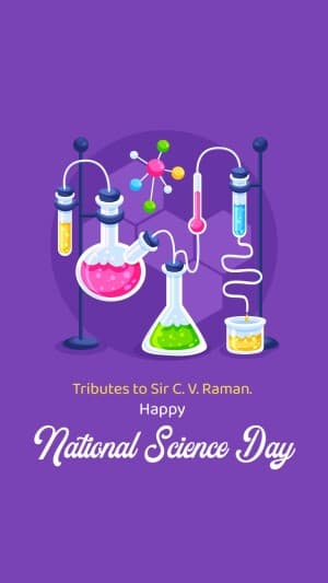 National Science Day insta story event poster