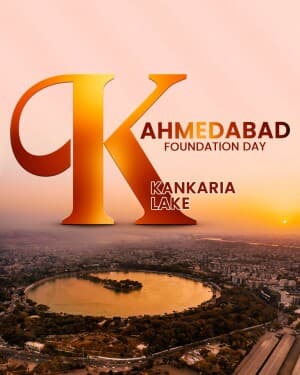 Exclusive Alphabet - Ahmedabad Foundation Day marketing flyer