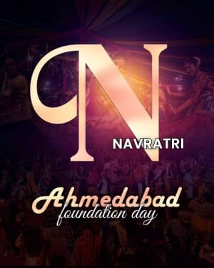 Exclusive Alphabet - Ahmedabad Foundation Day Facebook Poster