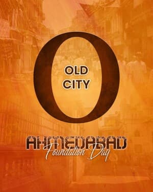 Exclusive Alphabet - Ahmedabad Foundation Day Instagram Post