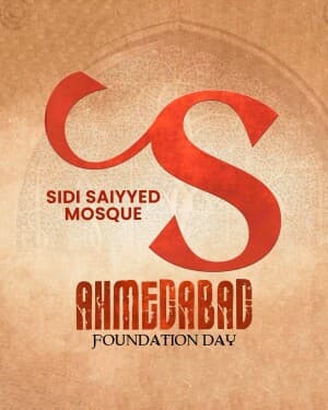Exclusive Alphabet - Ahmedabad Foundation Day graphic