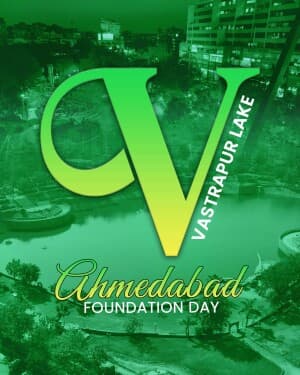 Exclusive Alphabet - Ahmedabad Foundation Day flyer
