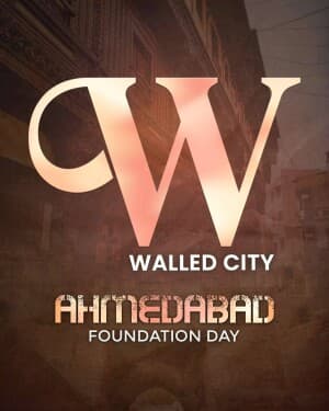 Exclusive Alphabet - Ahmedabad Foundation Day banner