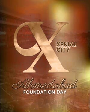 Exclusive Alphabet - Ahmedabad Foundation Day poster