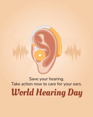 World Hearing Day Facebook Poster