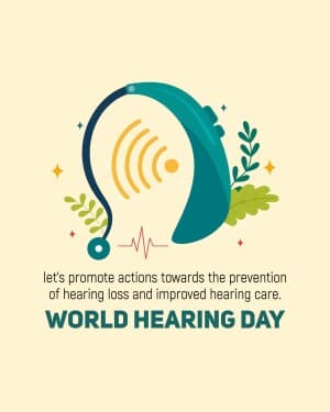 World Hearing Day whatsapp status poster