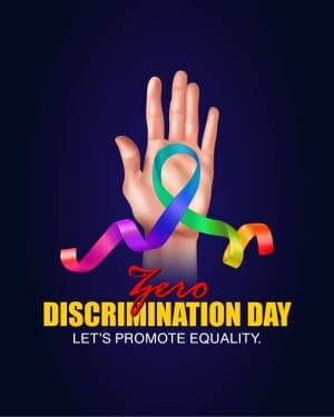 Zero Discrimination Day whatsapp status poster