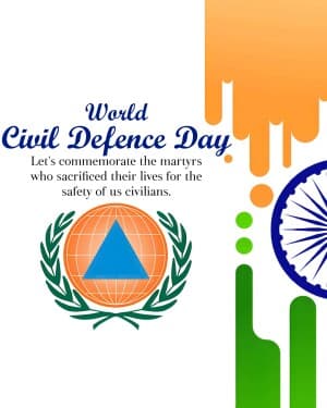 World Civil Defence Day event poster